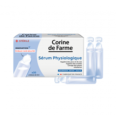 Sérum physiologique embout rond sécurité x30